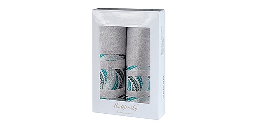 Darčekové balenie uterákov Tana Green šedá 2 ks
