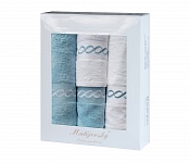 Darčekové balenie uterákov Royal Blue - modrá/biela 4 ks