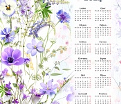 Dizajnové utierky Kalendář Bluebell 2024